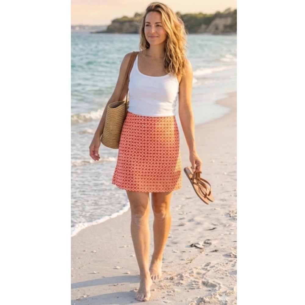 Ripskirt Hawaii Wrap Skirt Coverup Dot Red Small NWT